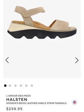 L'Amour des Pieds Halsten Beige Leather Ankle-Strap Sandal